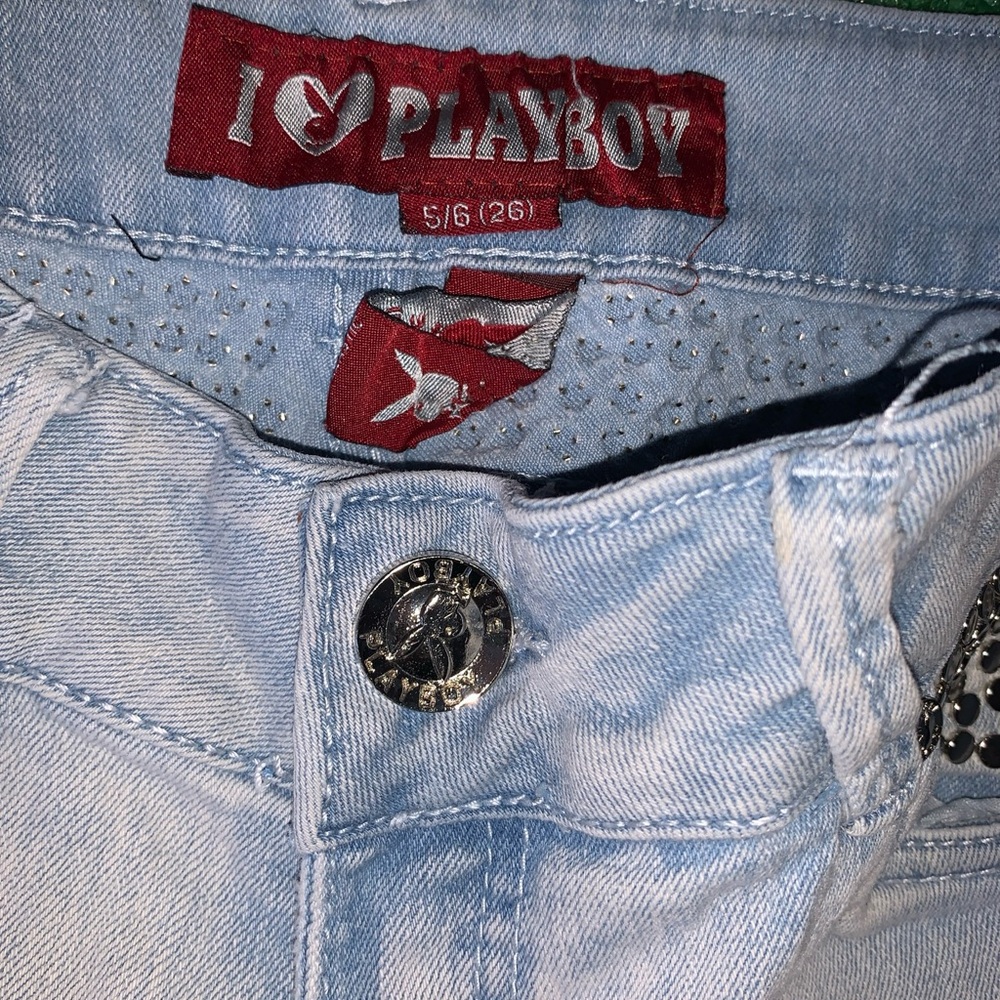 Woman’s Playboy Jeans Size 5/6 Juniors DIY Silver Studded